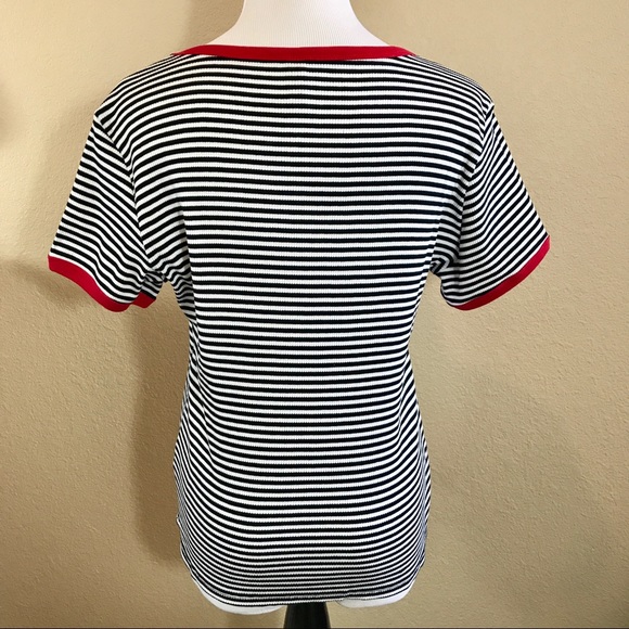 H&M Ribbed Striped Ringer Tee - Picture 3 of 3